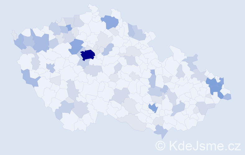 Příjmení: 'Bednár', počet výskytů 237 v celé ČR