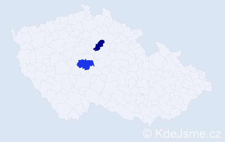 Příjmení: 'Badža', počet výskytů 2 v celé ČR