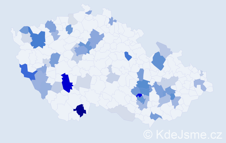 Příjmení: 'Fritz', počet výskytů 175 v celé ČR