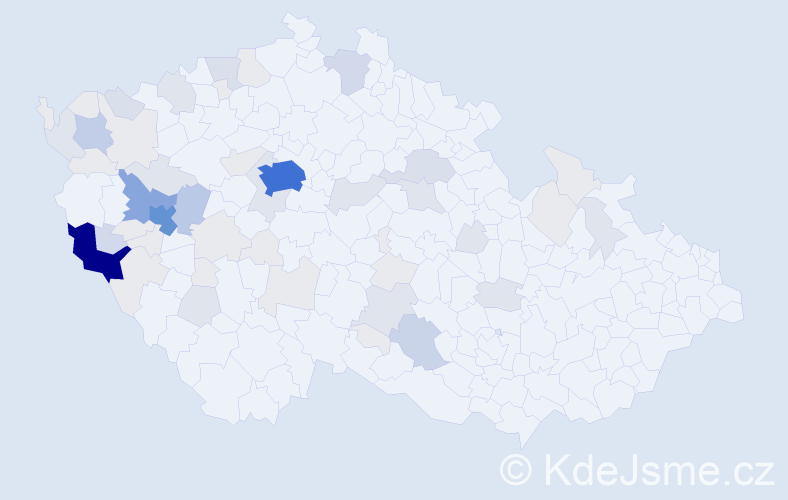 Příjmení: 'Královec', počet výskytů 213 v celé ČR