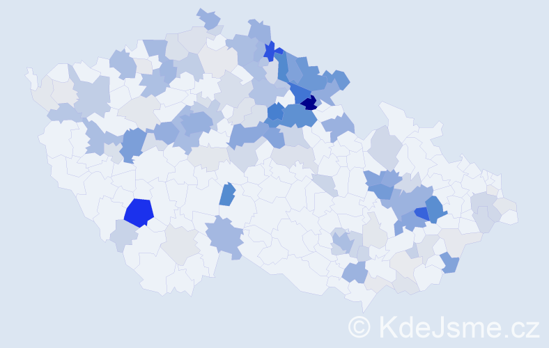 Příjmení: 'Pacáková', počet výskytů 478 v celé ČR