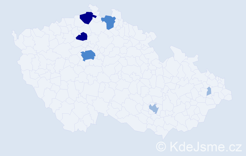 Příjmení: 'Laczová', počet výskytů 14 v celé ČR
