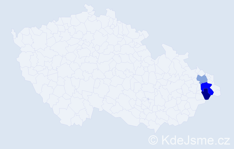 Příjmení: 'Kadlubek', počet výskytů 6 v celé ČR