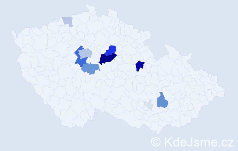 Příjmení: 'Chuchvalec', počet výskytů 31 v celé ČR