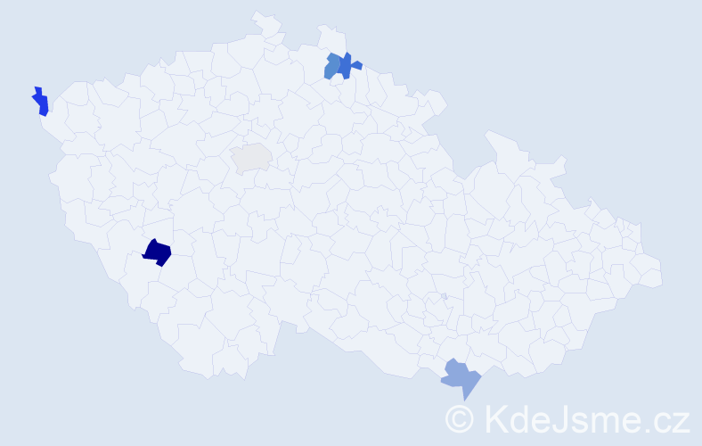 Příjmení: 'Džmurová', počet výskytů 7 v celé ČR