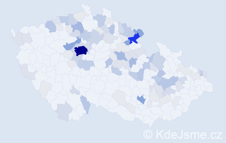 Příjmení: 'Kohl', počet výskytů 356 v celé ČR