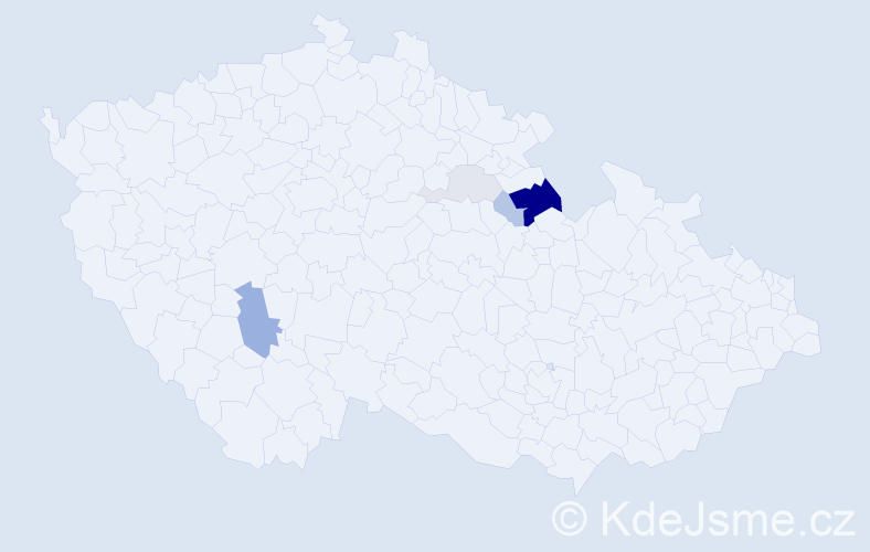Příjmení: 'Rolejčková', počet výskytů 16 v celé ČR