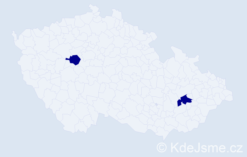 Příjmení: 'Laskiová', počet výskytů 2 v celé ČR