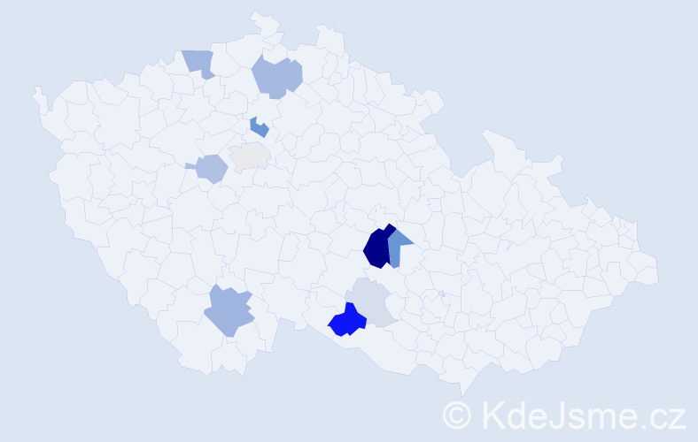 Příjmení: 'Fiksová', počet výskytů 40 v celé ČR