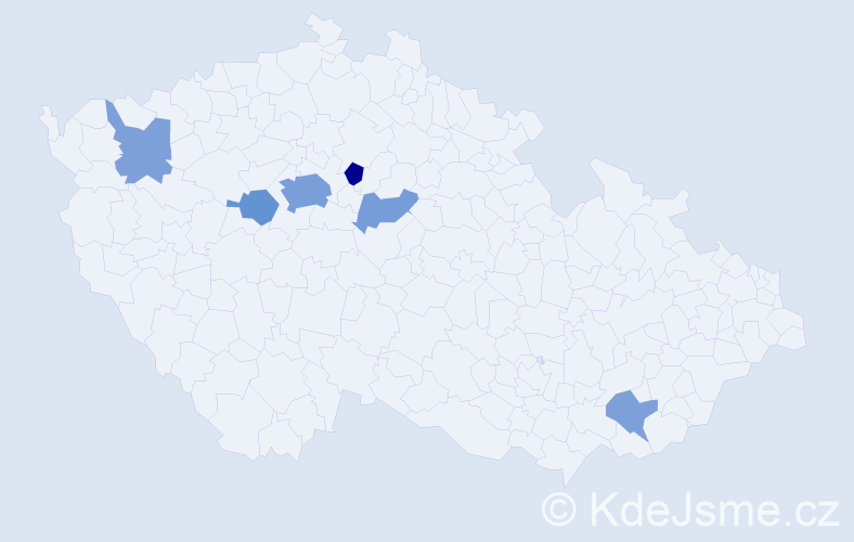 Příjmení: 'Kalashnikova', počet výskytů 14 v celé ČR