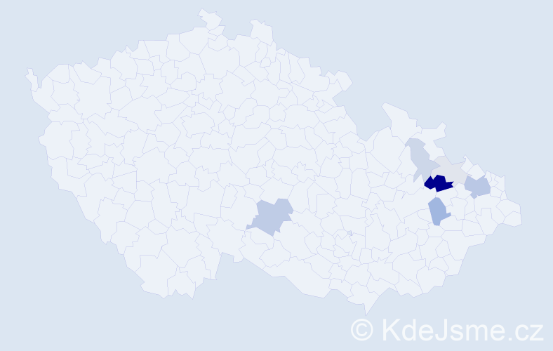 Příjmení: 'Wroblowská', počet výskytů 20 v celé ČR