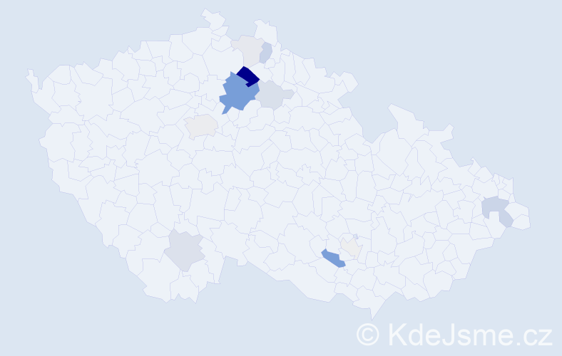Příjmení: 'Čupíková', počet výskytů 34 v celé ČR