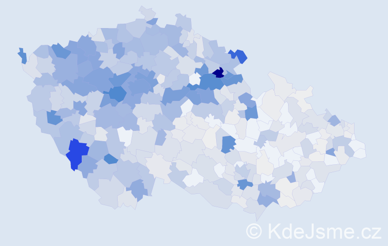 Příjmení: 'Holeček', počet výskytů 2774 v celé ČR