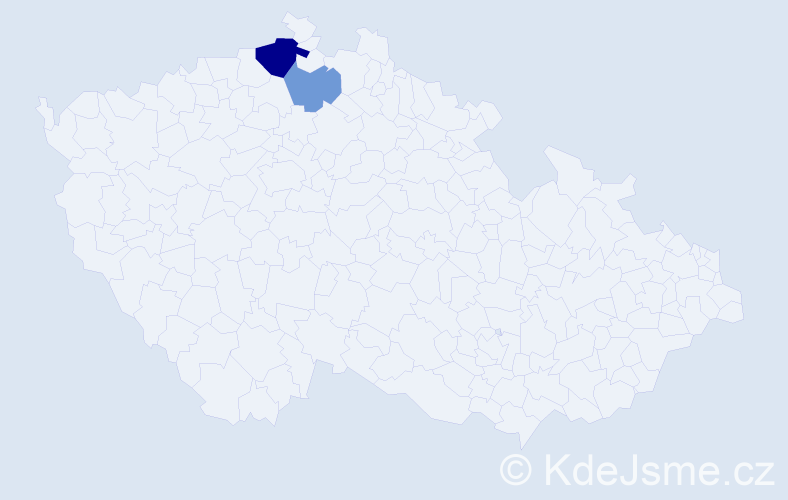 Příjmení: 'Kronavetrová', počet výskytů 4 v celé ČR