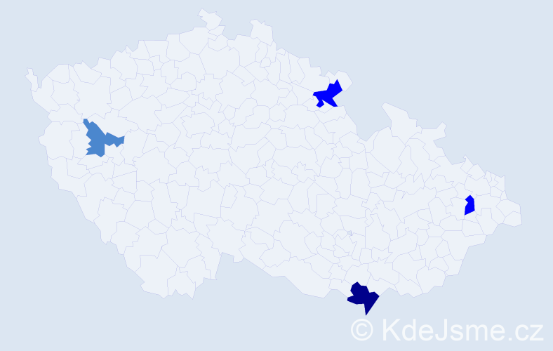 Příjmení: 'Mcleod', počet výskytů 8 v celé ČR
