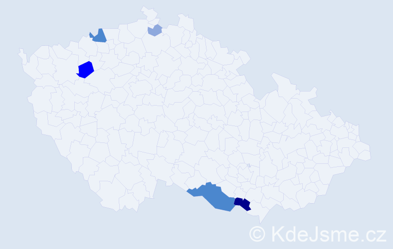 Příjmení: 'August', počet výskytů 14 v celé ČR