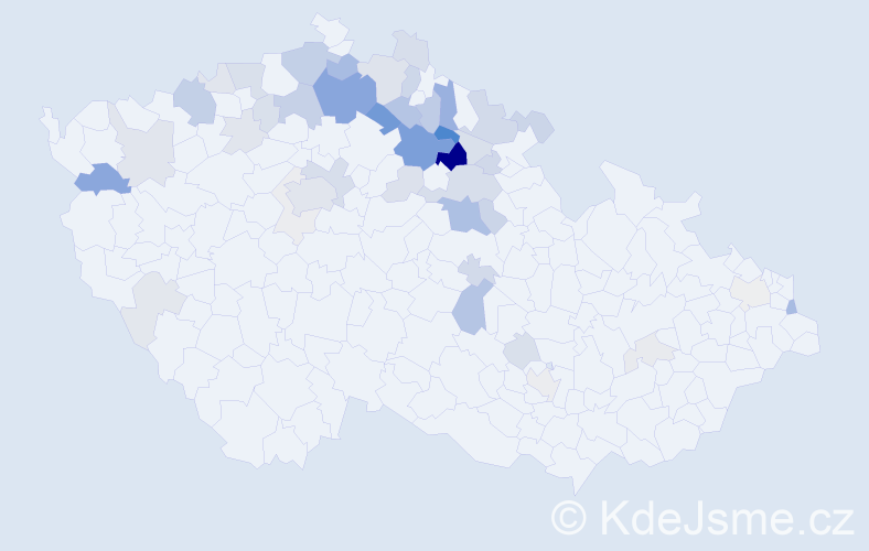 Příjmení: 'Laušman', počet výskytů 146 v celé ČR