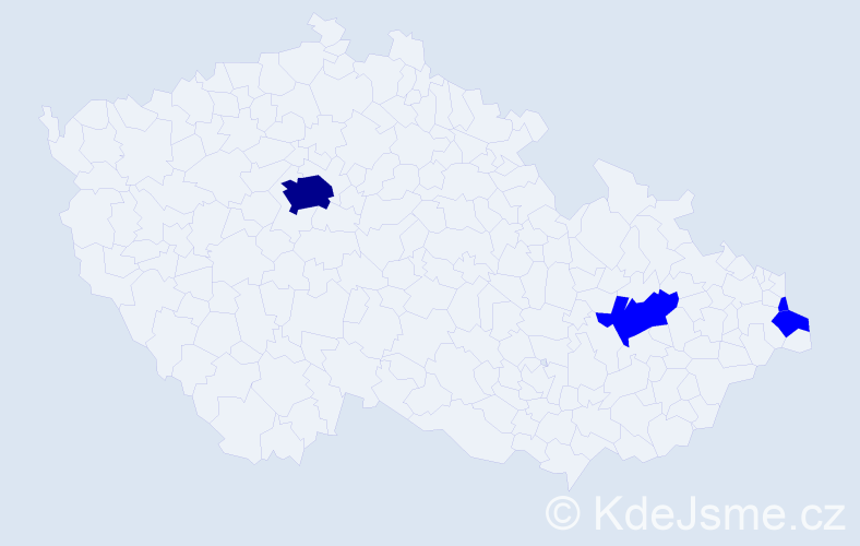 Příjmení: 'Díšková', počet výskytů 5 v celé ČR