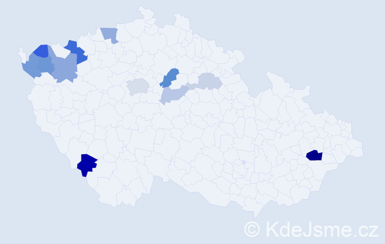 Příjmení: 'Cimbalová', počet výskytů 28 v celé ČR