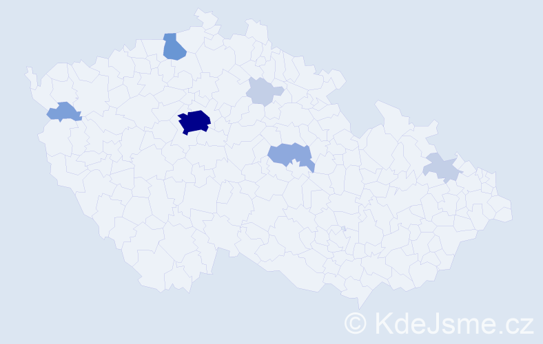 Příjmení: 'Rmoutil', počet výskytů 22 v celé ČR
