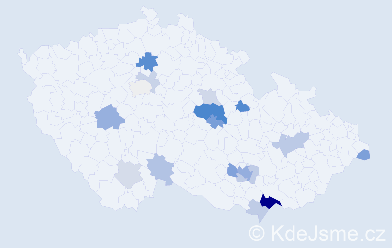 Příjmení: 'Hlinecká', počet výskytů 42 v celé ČR