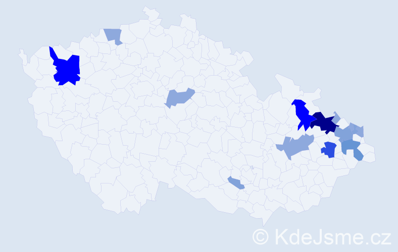 Příjmení: 'Repper', počet výskytů 40 v celé ČR