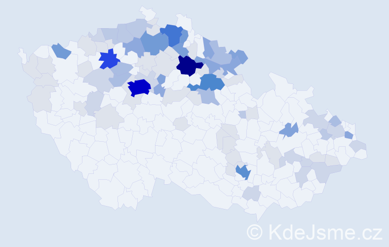 Příjmení: 'Grohová', počet výskytů 303 v celé ČR