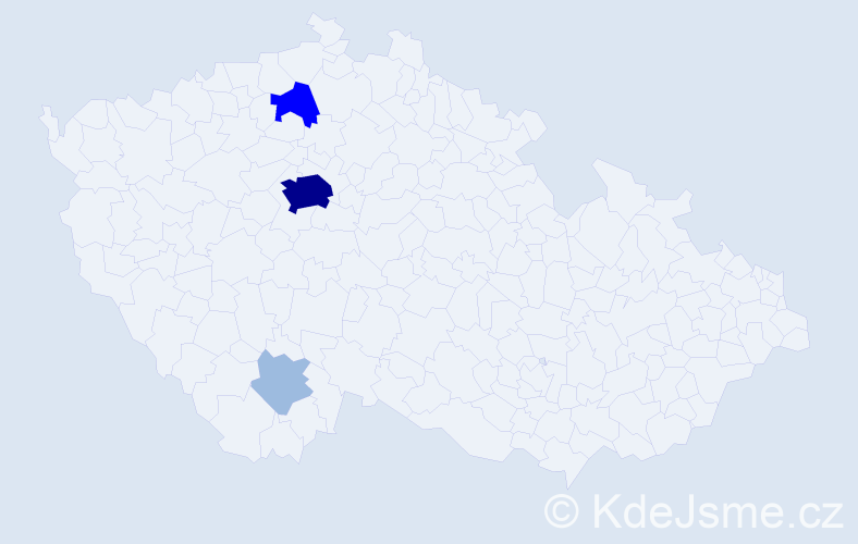 Příjmení: 'Chad', počet výskytů 8 v celé ČR