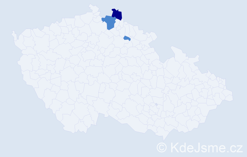 Příjmení: 'Woide', počet výskytů 5 v celé ČR