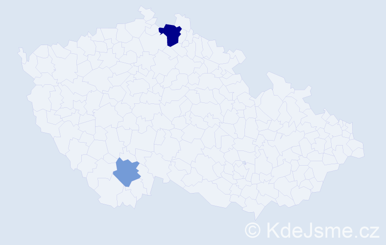 Příjmení: 'Bendasová', počet výskytů 4 v celé ČR