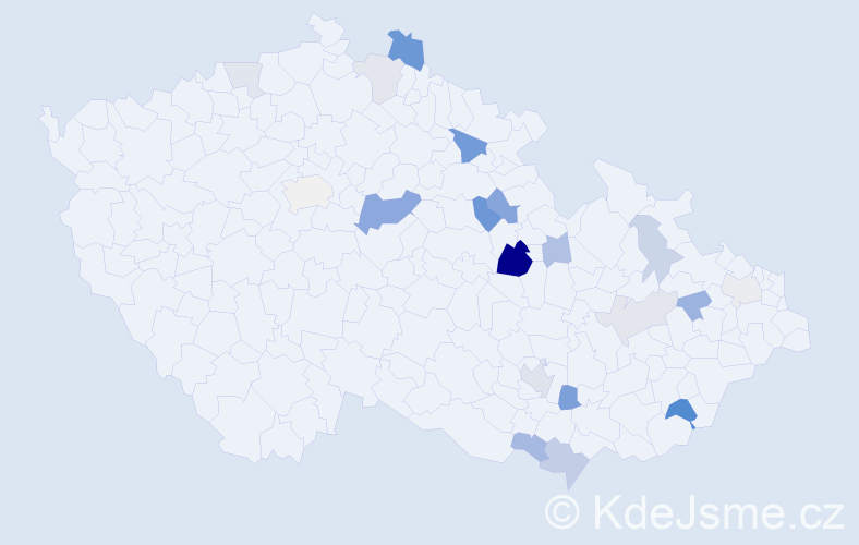 Příjmení: 'Láznický', počet výskytů 43 v celé ČR