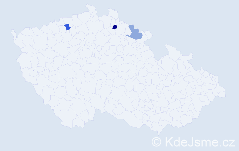 Příjmení: 'Klucki', počet výskytů 9 v celé ČR
