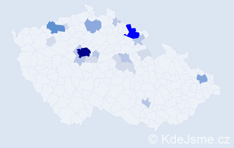 Příjmení: 'Dolejška', počet výskytů 69 v celé ČR