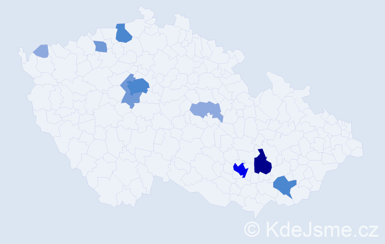 Příjmení: 'Melko', počet výskytů 26 v celé ČR