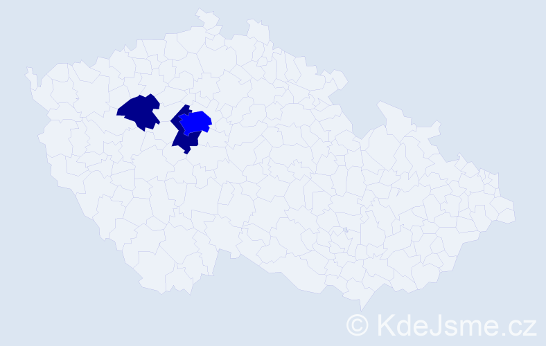 Příjmení: 'Bunce', počet výskytů 5 v celé ČR