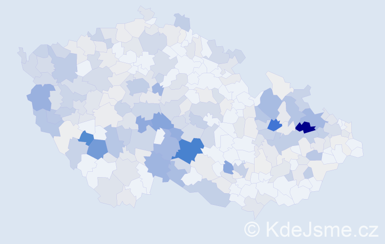 Příjmení: 'Dubová', počet výskytů 1196 v celé ČR