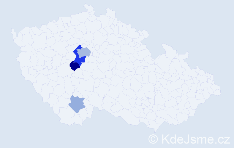 Příjmení: 'Kadyrov', počet výskytů 10 v celé ČR