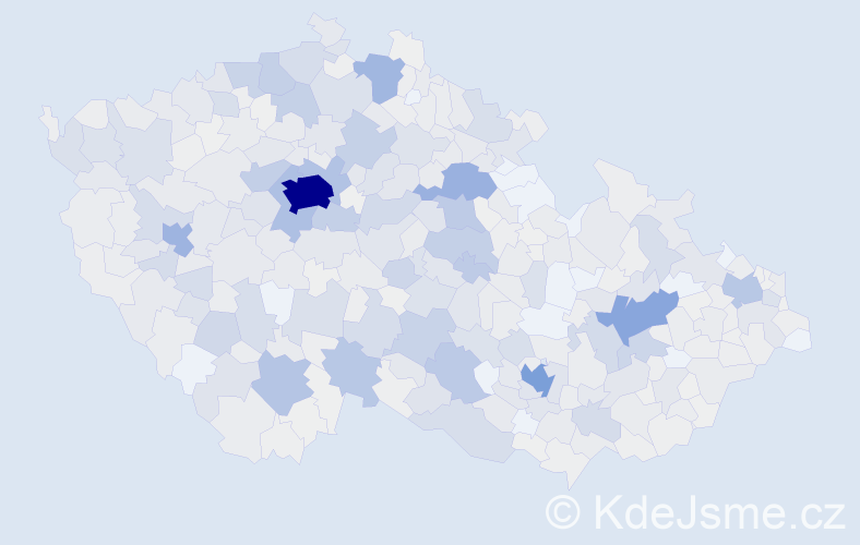 Příjmení: 'Vodička', počet výskytů 2662 v celé ČR