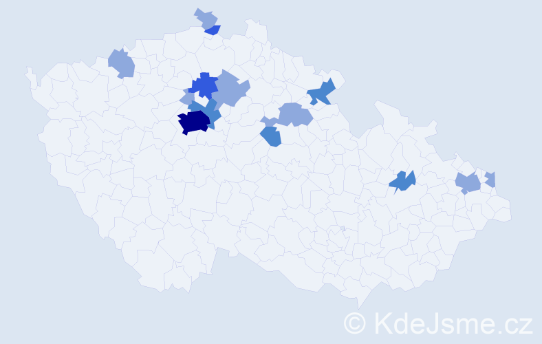 Příjmení: 'Bališ', počet výskytů 26 v celé ČR
