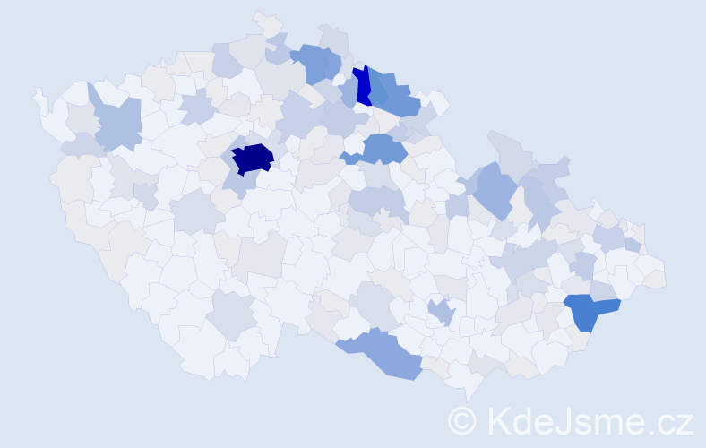 Příjmení: 'Holubcová', počet výskytů 703 v celé ČR