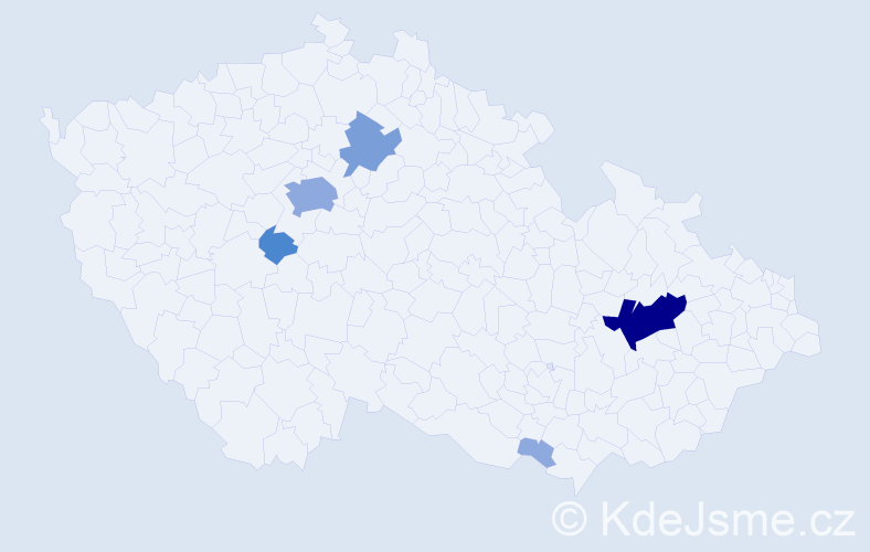 Příjmení: 'Vlašaná', počet výskytů 14 v celé ČR