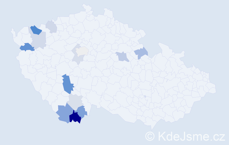 Příjmení: 'Grausová', počet výskytů 24 v celé ČR
