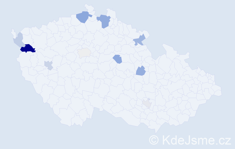Příjmení: 'Cinkanič', počet výskytů 21 v celé ČR