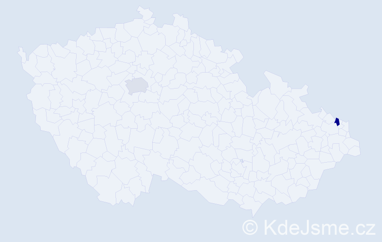 Příjmení: 'Bástiová', počet výskytů 2 v celé ČR