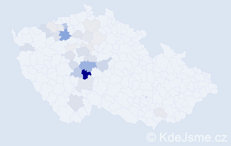 Příjmení: 'Brdek', počet výskytů 83 v celé ČR