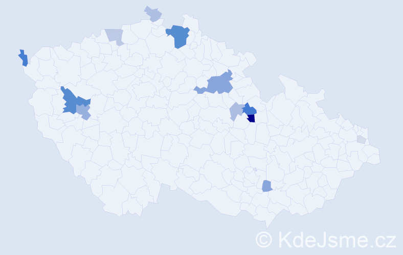 Příjmení: 'Brindzák', počet výskytů 41 v celé ČR