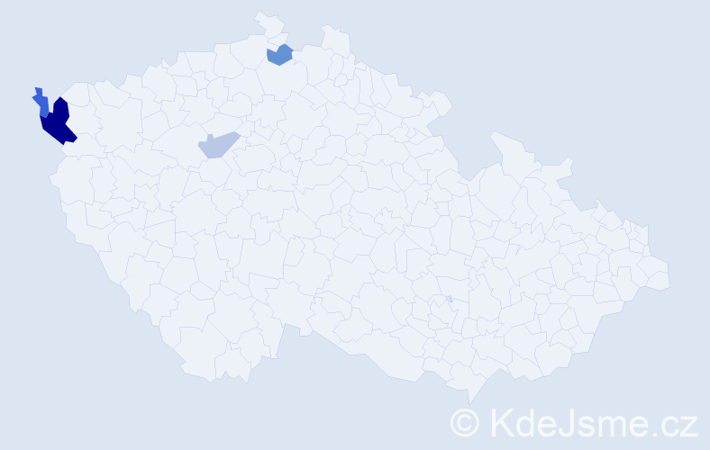 Příjmení: 'Kerďová', počet výskytů 8 v celé ČR