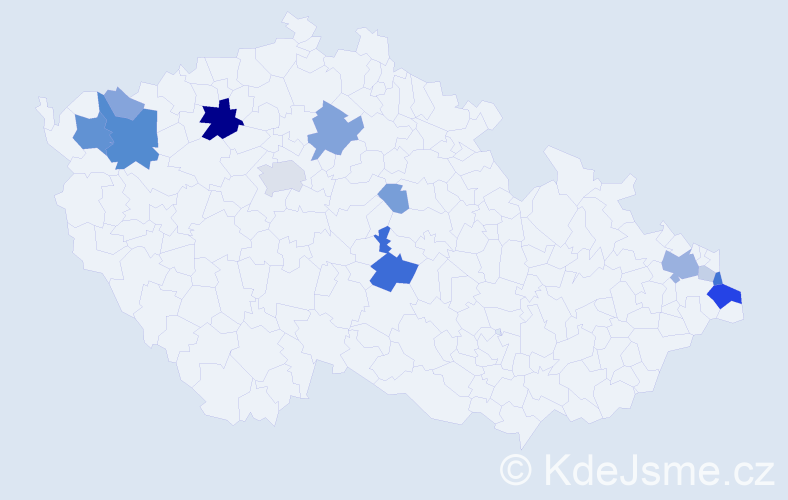 Příjmení: 'Gora', počet výskytů 41 v celé ČR