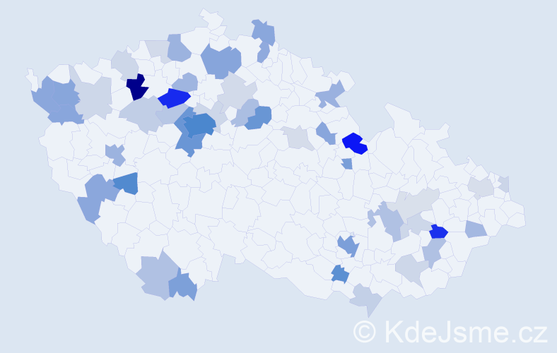 Příjmení: 'Ali', počet výskytů 149 v celé ČR