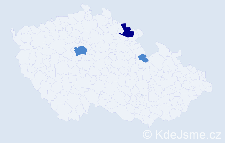 Příjmení: 'Salwender', počet výskytů 13 v celé ČR